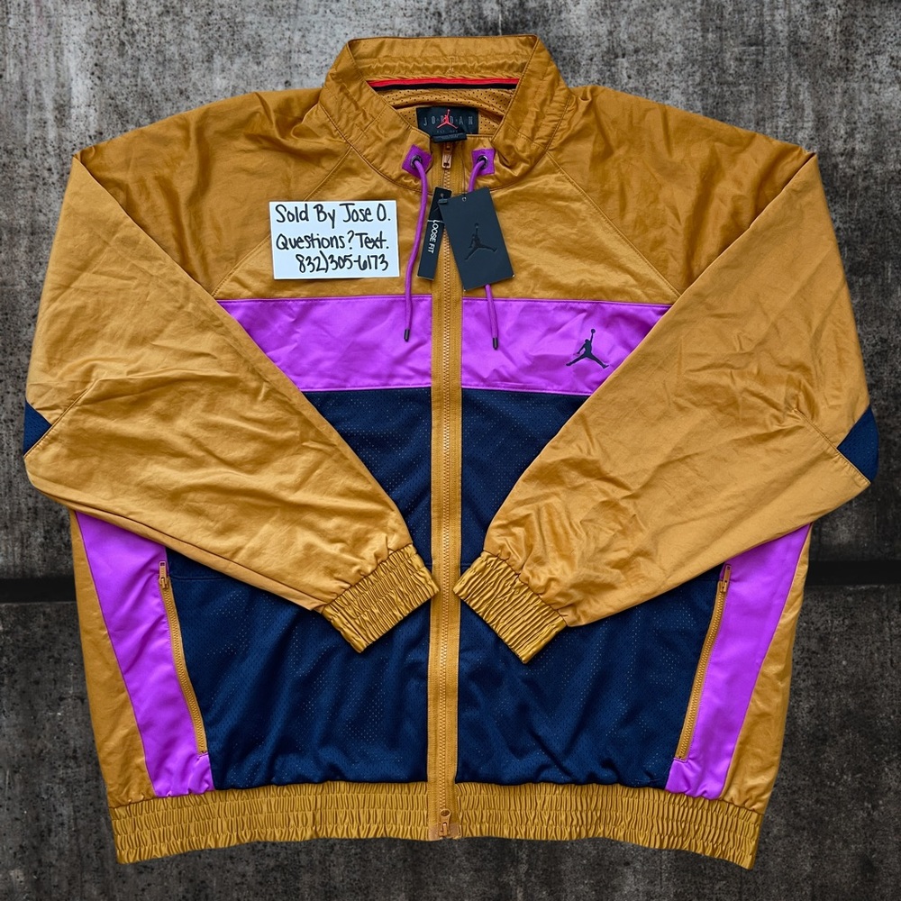 NIKE AIR JORDAN MENS ACTIVE BASKETBALL TRACK JACKET SIZE 2XL XXL JUMPMAN LOOSE F